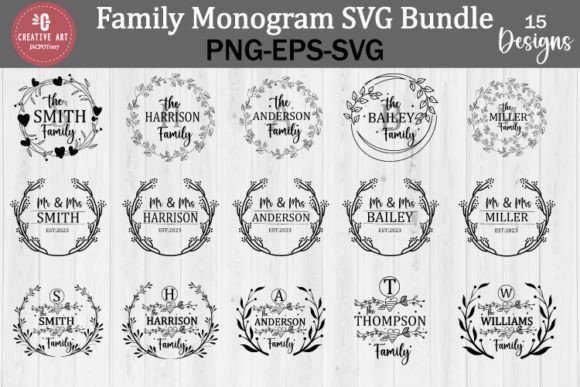 Review: Family Monogram Bundle SVG, Free Split M