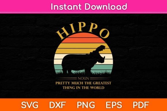 Review: Hippopotamus Definition Vintage Hippo for Embroidery