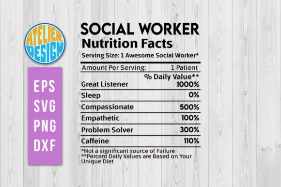 Social Worker Nutrition Facts SVG: A Designer’s Review